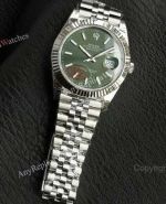 VS Factory Rolex Datejust 41mm 3235 Movement Green Face SS Jubilee Band Watch